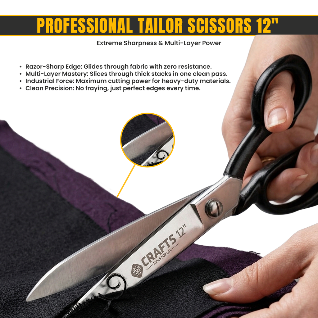 Heavy duty 12 inch grip handle shears side view