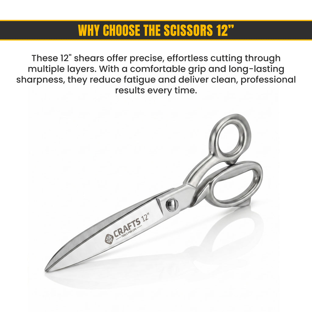 12 inch silver tailor scissors by Tools Master UK
