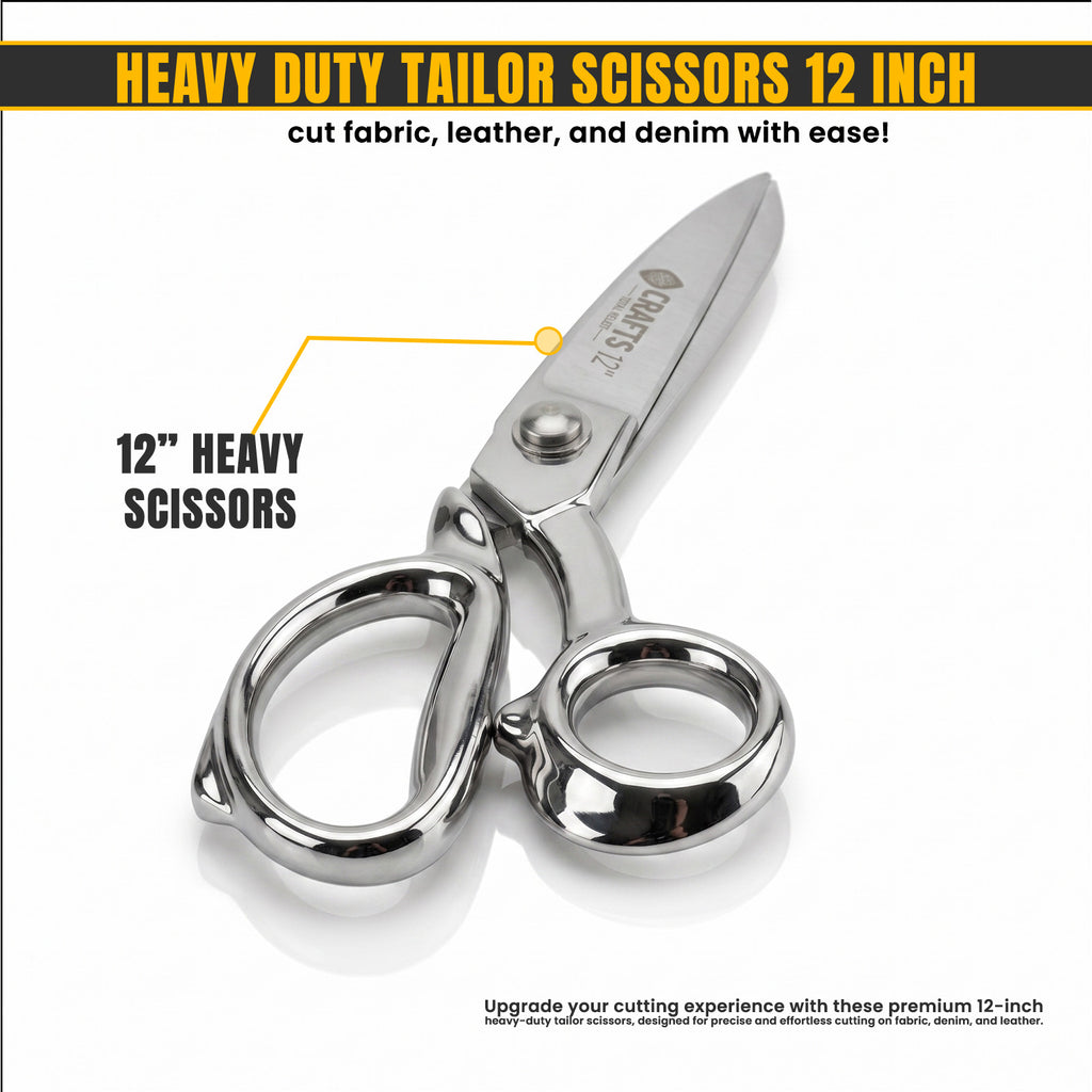 Large 12 inch fabric scissors for dressmaking