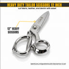 Large 12 inch fabric scissors for dressmaking