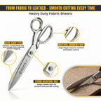 Silver blades on 12 inch tailor shears