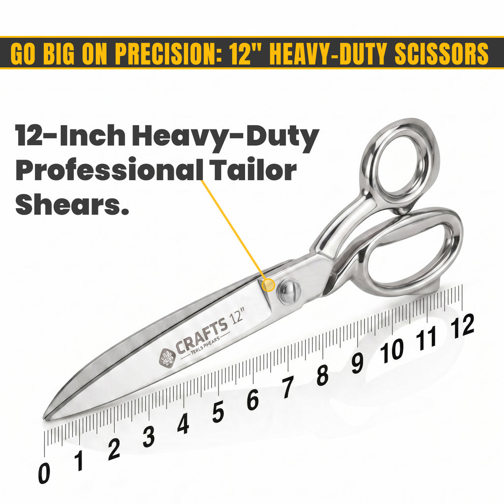 12 inch tailor scissors cutting fabric