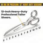 12 inch tailor scissors cutting fabric