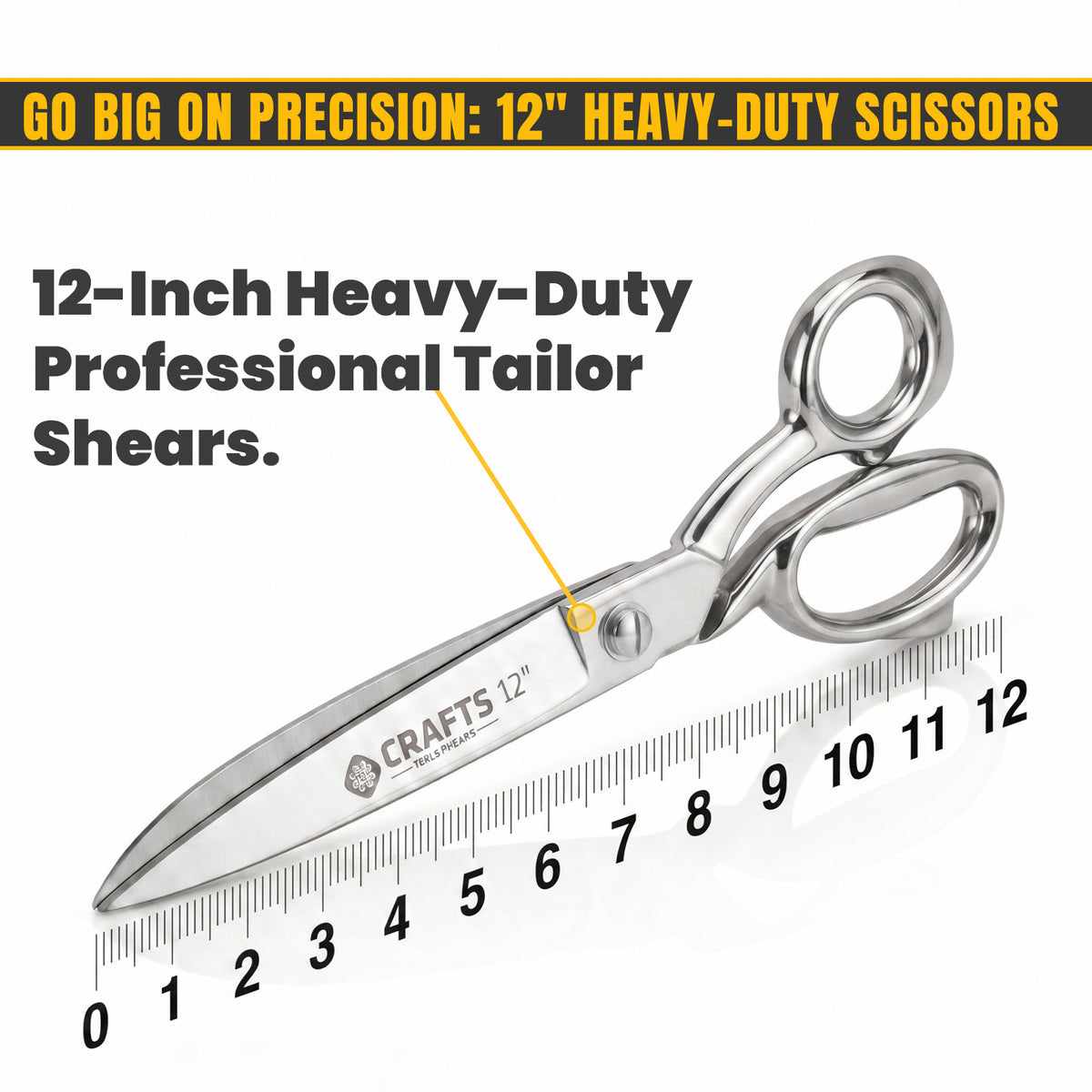 12 inch tailor scissors cutting fabric