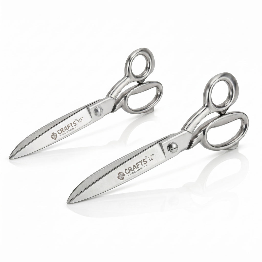 NS Crafts 10 inch and 12 inch heavy duty tailor scissors set