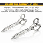 Tailor scissors set 10 and 12 inch by Tools Master UK