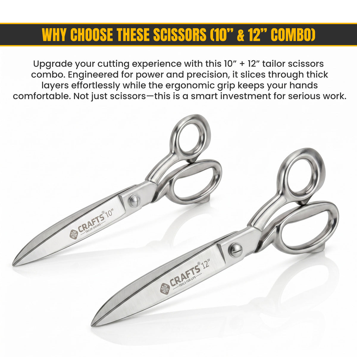 Tailor scissors set 10 and 12 inch by Tools Master UK
