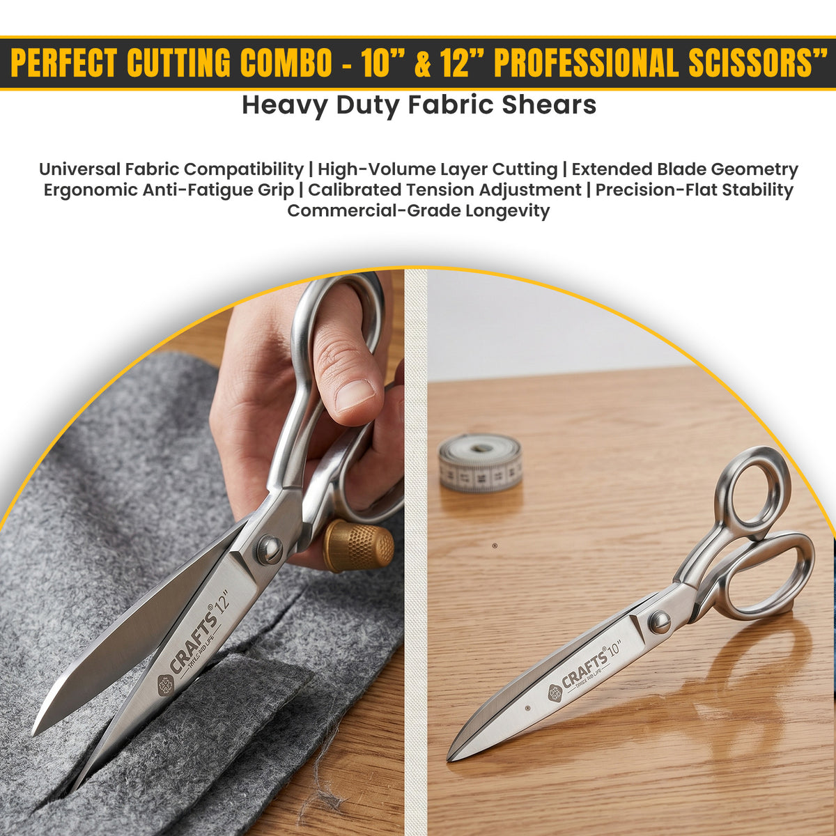 12 inch heavy duty sewing scissors