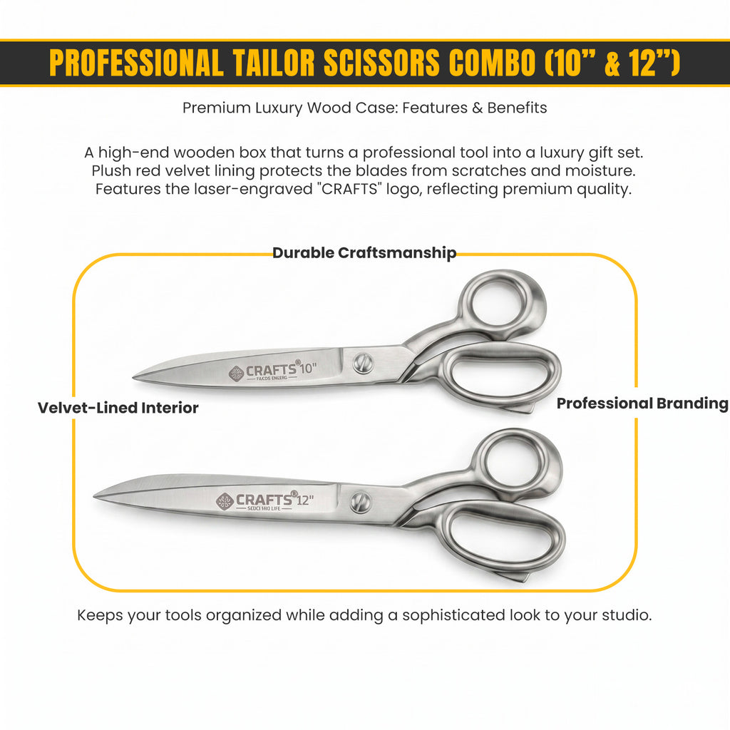Upholstery and leather cutting shears set