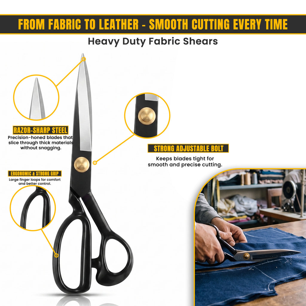 8, 10 and 12 inch professional tailor shears