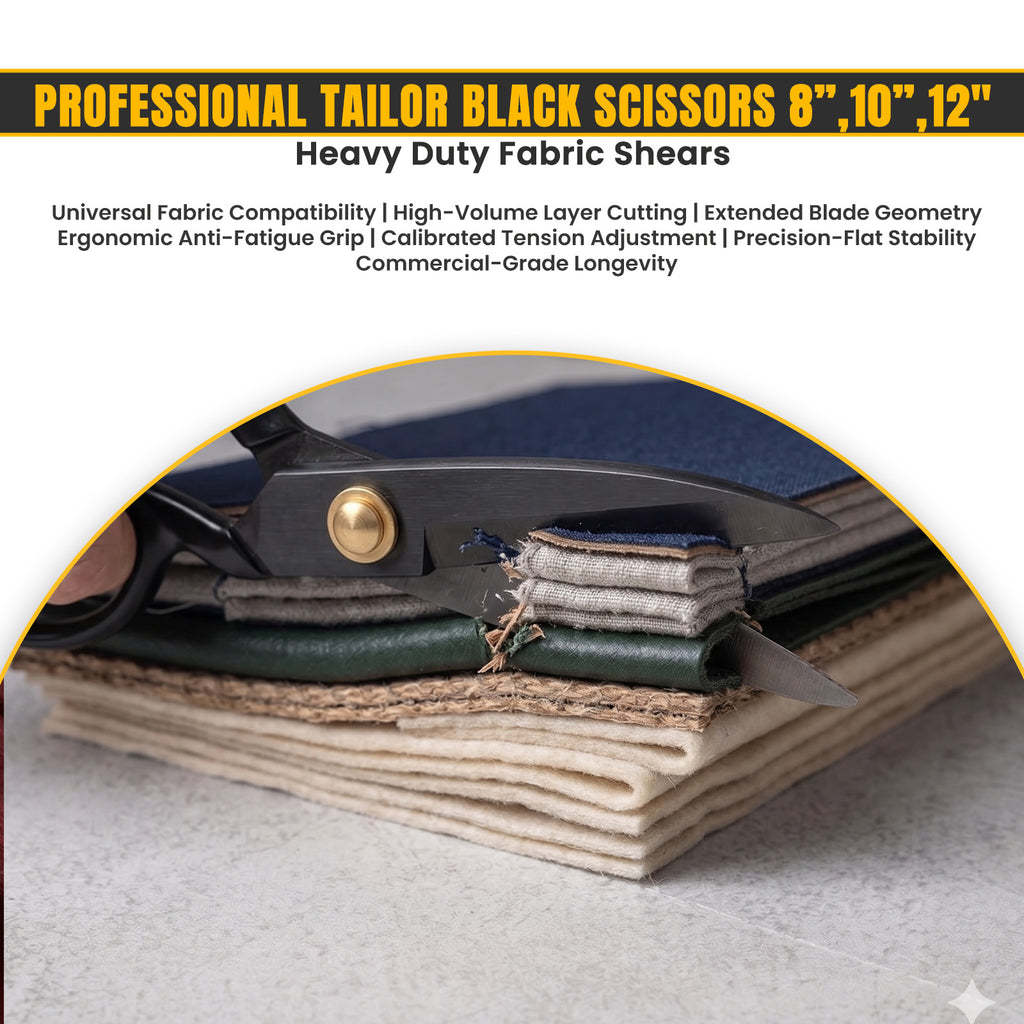 3 piece black upholstery and sewing shears