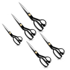 NS Crafts 5 piece all black tailor scissors set 8 to 12 inch