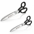 NS Crafts 8 and 10 inch tailor scissors set with black handles