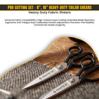 10 inch black handle sewing scissors