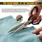 8 inch black handle sewing scissors