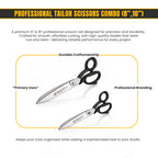 Black handle upholstery and leather shears set