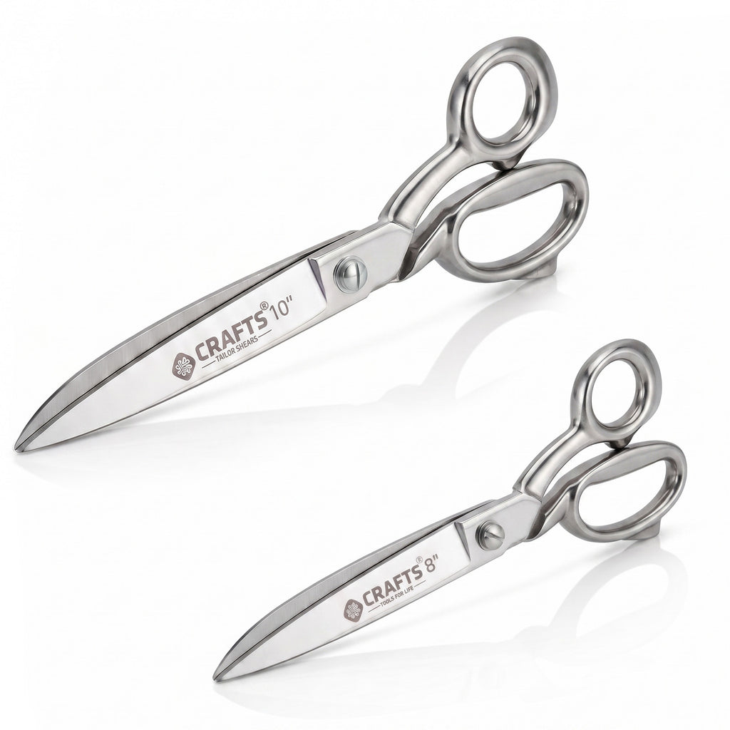 NS Crafts 8 inch and 10 inch heavy duty tailor scissors set