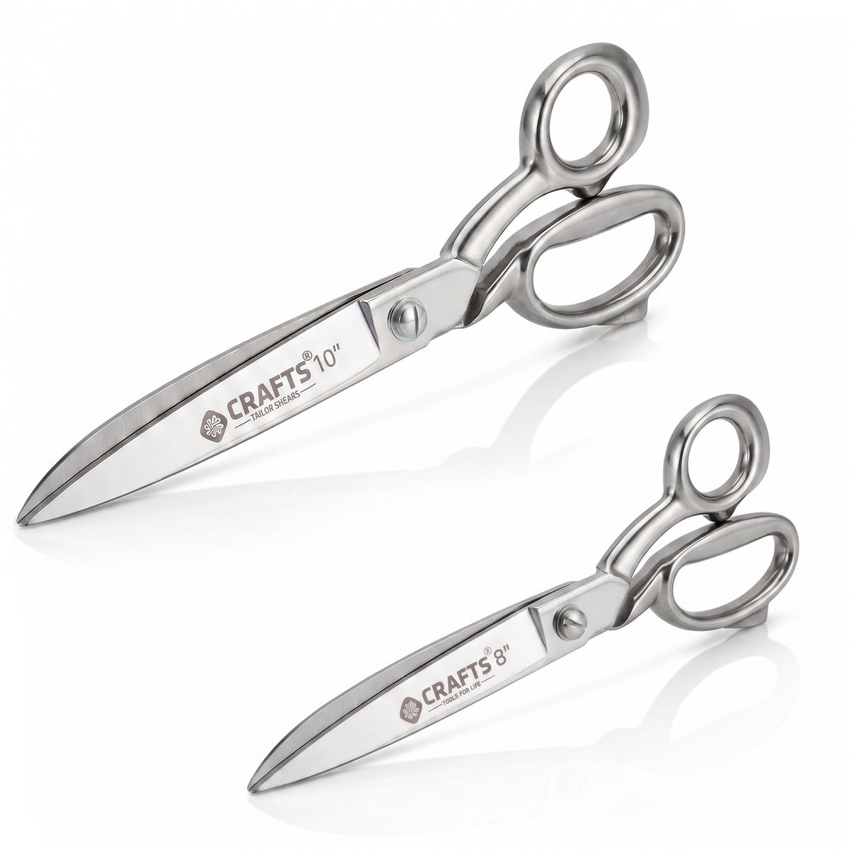 NS Crafts 8 inch and 10 inch heavy duty tailor scissors set