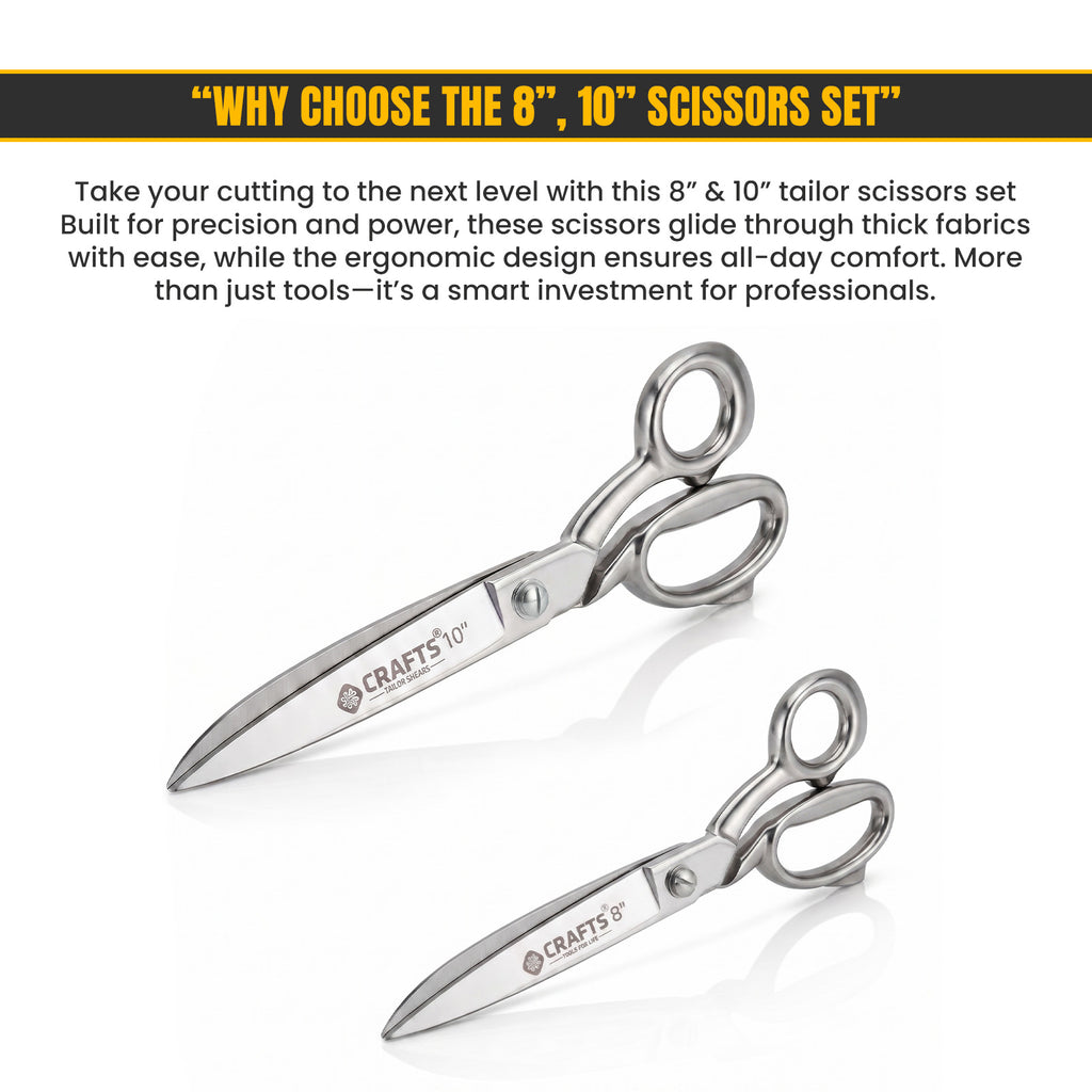 Tailor scissors set 8 and 10 inch by Tools Master UK