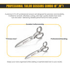 Upholstery and leather cutting shears set